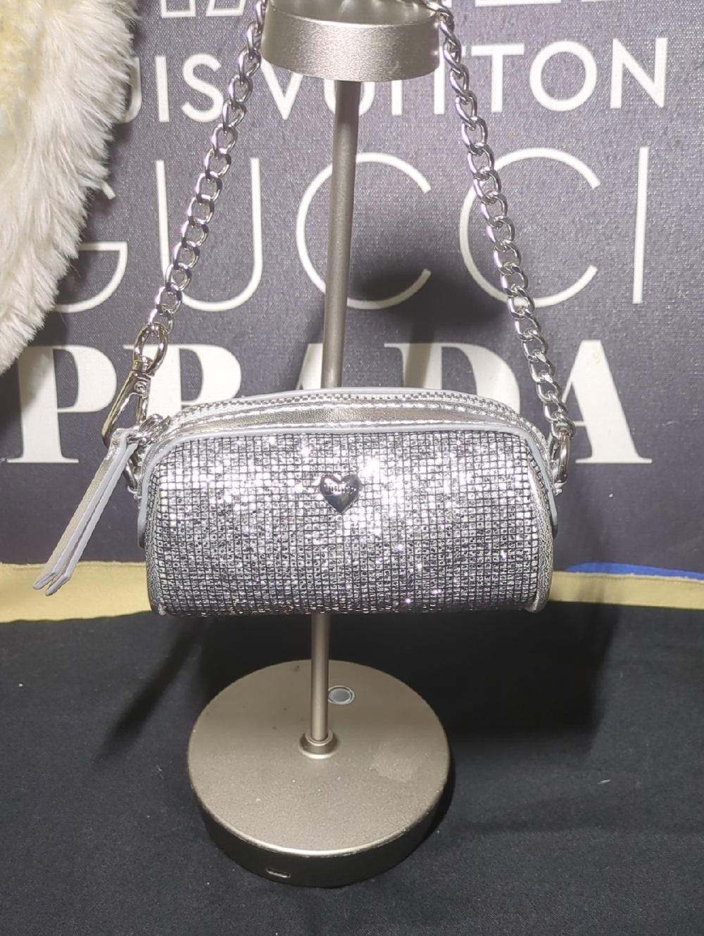 Juicy Couture Silver Sequin Mini Chain Wrislet NOW ONLY $30 WOW